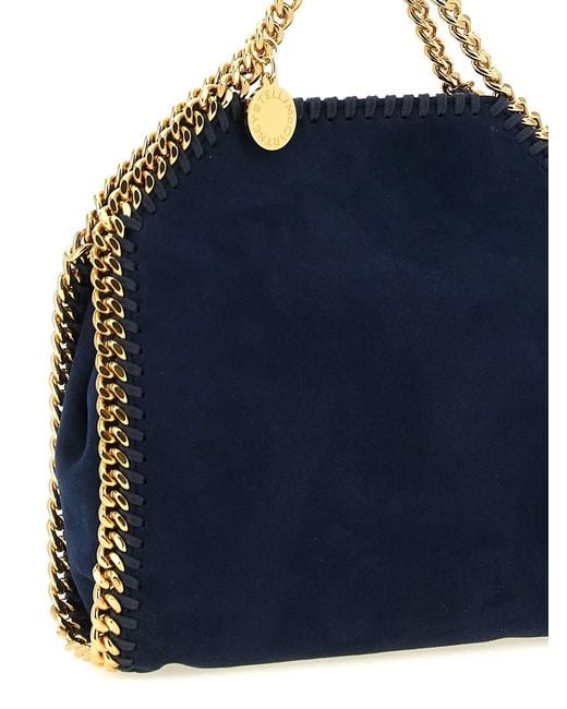 Stella McCartney Blue 'Falabella Mini' Suede Shoulder Bag