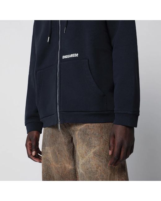 DSquared² Blue Zip-Up Hoodie for men