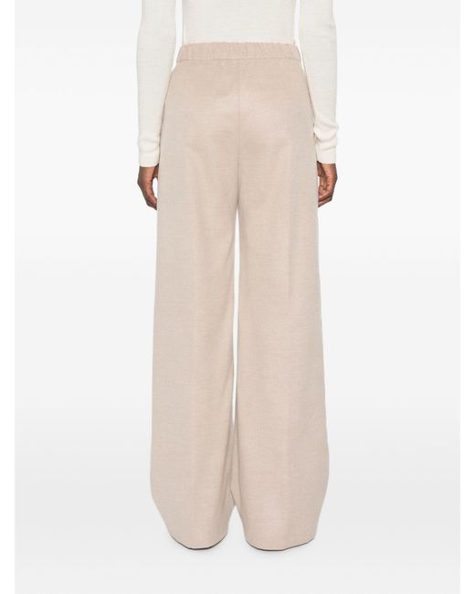 Herno White Polyester Modal Wool Pants