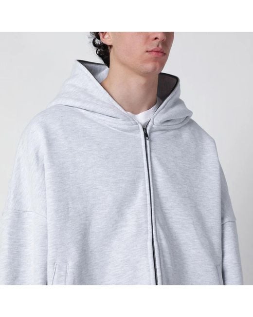 Entire studios Blue Cotton Zip-Up Hoodie for men