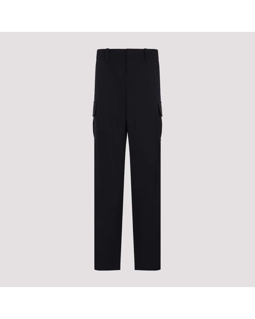 Bottega Veneta Black Wool Cargo Trousers
