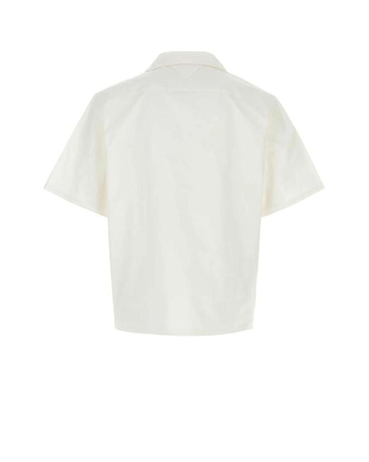 Prada Pink Poplin Shirt for men