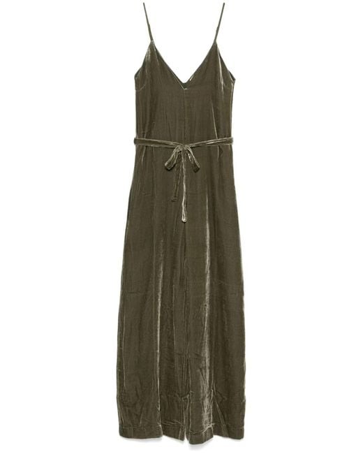 Gold Hawk Green Velvet Jumpsuit