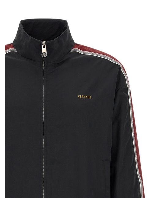 Versace Black Craquelé-Effect Blouson for men