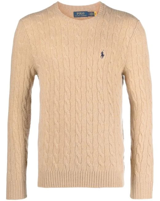 Ralph Lauren Natural Cable-Knit Wool-Cashmere Sweater for men