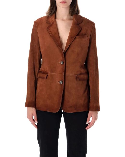 Golden Goose Deluxe Brand Brown Robin Suede Blazer