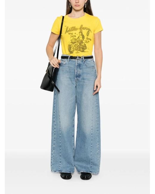 Mother Blue Jean The Pipe Dream Sneak Denim Hood