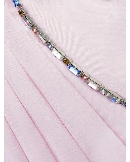 Self-Portrait Pink Jersey Drape Maxi Dress