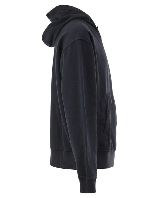Stone Island Blue Oversized Hoodie With Raglan Sleeves for men