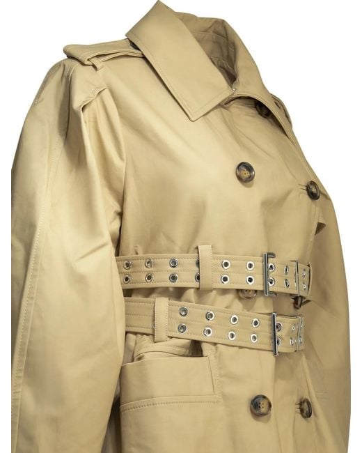 Ganni Natural Cotton Trench Coat