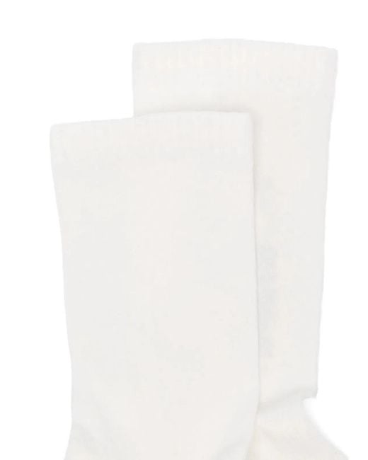 Rick Owens White Glitter Socks