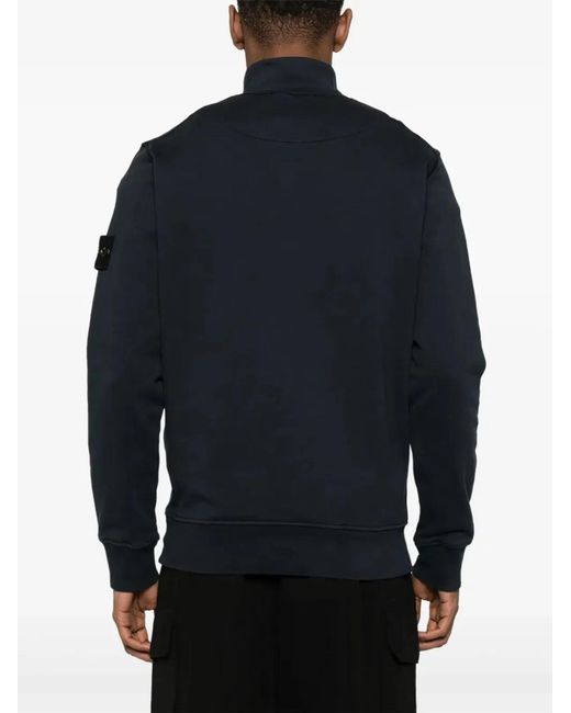 Stone Island Blue Ls Cotton Polo Shirt for men