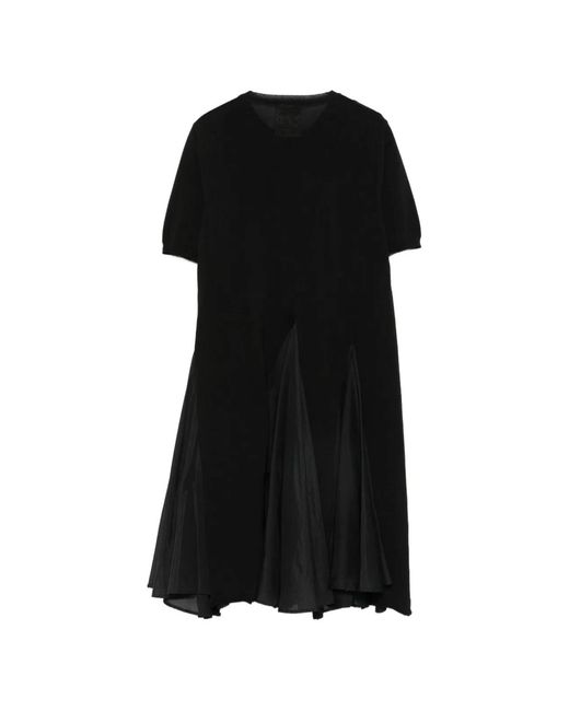 Semicouture Black Blondie Cotton And Silk Dress