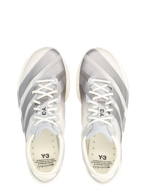 Y-3 White Adios Trainers Chalk