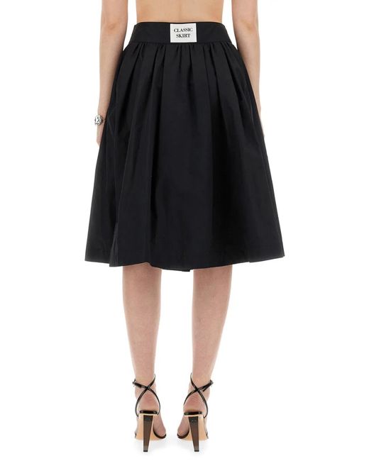 Moschino Couture Black Poplin Skirt