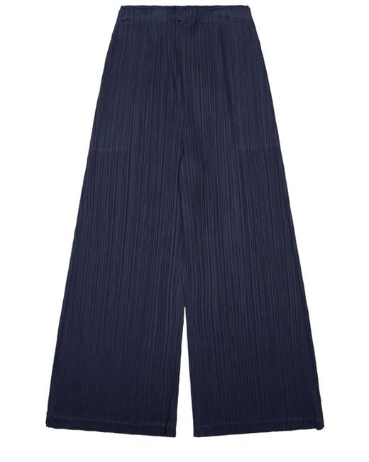 Pleats Please Issey Miyake Blue Pantalone Plissettato