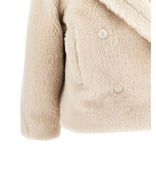 Max Mara Natural Alcuno Double-Breasted Short Coat