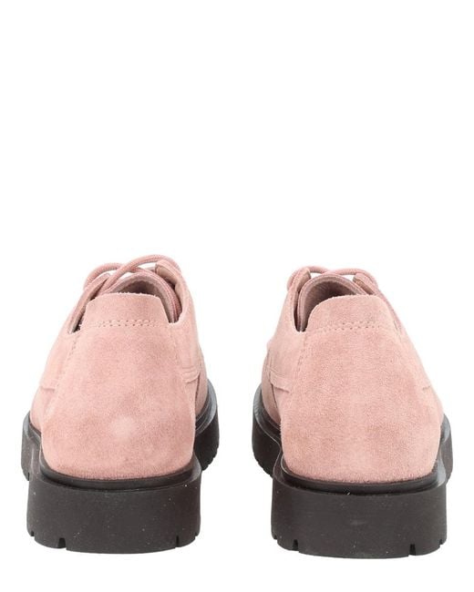 Birkenstock Pink Leather Rubber Flat Shoes