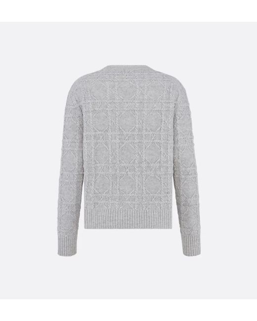 Dior Gray Linen Cashmere Knit Top for men