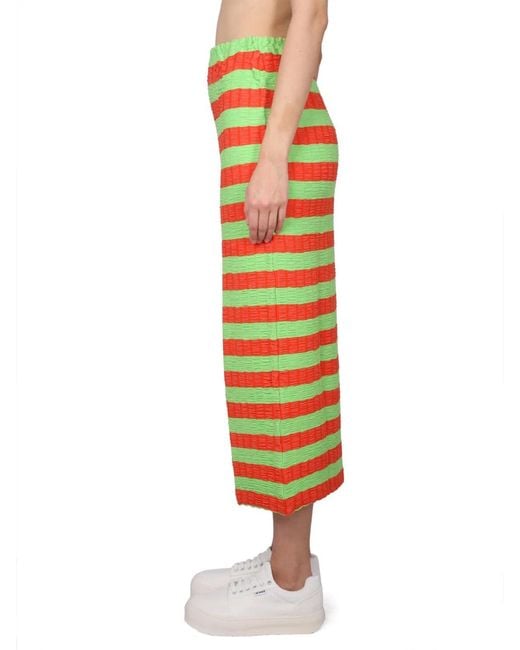 Sunnei Yellow Striped Skirt