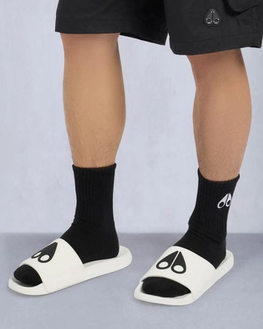Moose Knuckles Multicolor Sport Logo Slide Sandals For for men