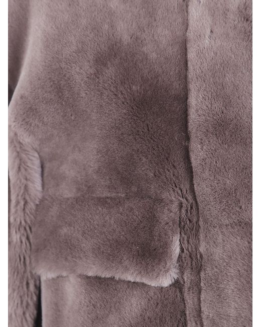 Blancha Brown Straight Merino Shearling Jacket