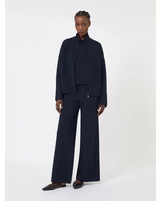 Max Mara Blue Full Zip Cardigan