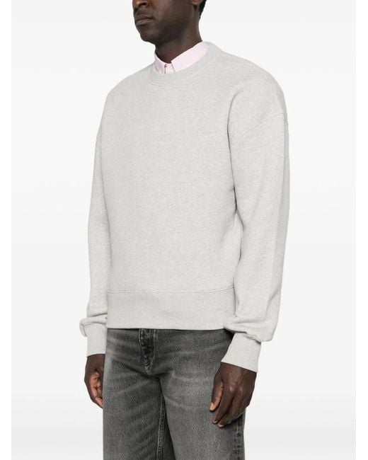 AMI White Big Ami Embossed Sweatshirt for men