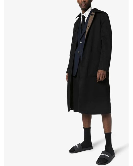 Balenciaga Black Pool Slide Bal Logo for men