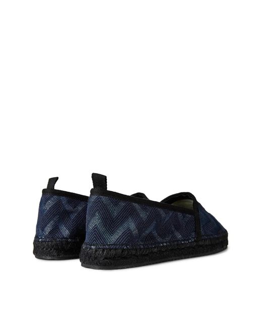 Missoni Blue Elle Wave Zig Zag Espadrilles