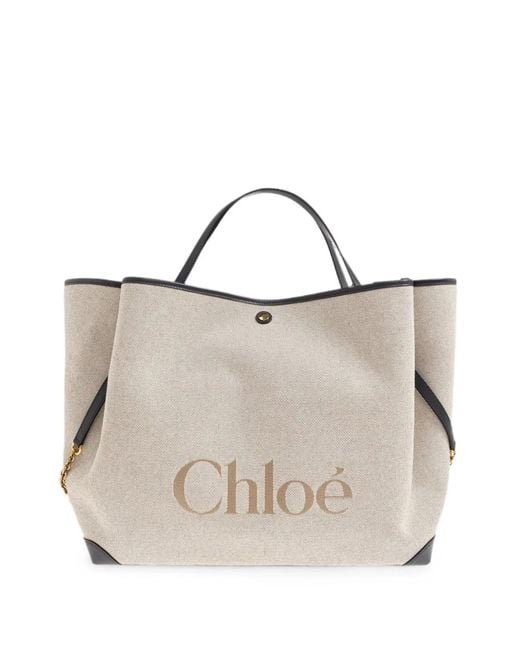 Chloé White Cabas Large