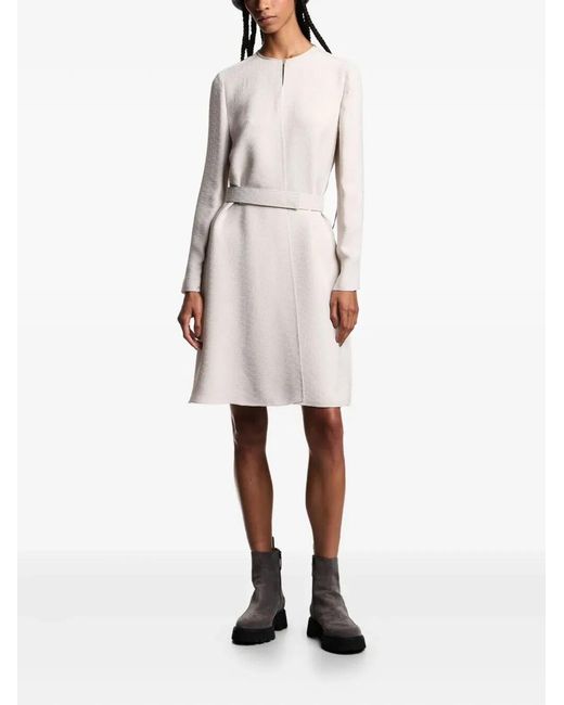 Emporio Armani White Mini Dress With Belt