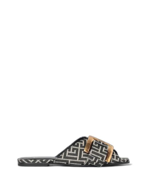 Balmain Black Anthem Sandals