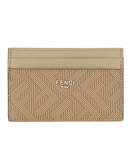 Fendi Natural Shadow Card Holder for men