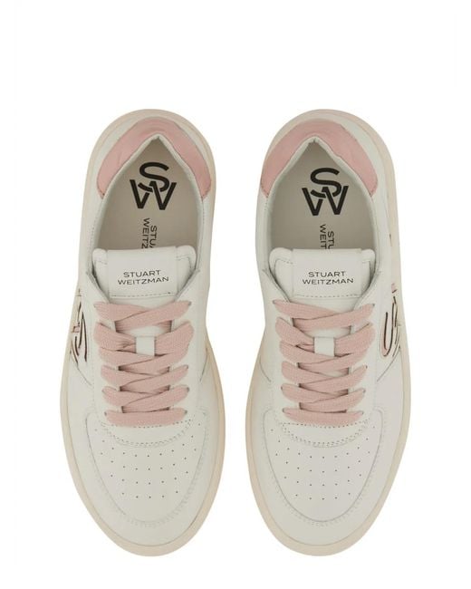 Stuart Weitzman White Sneaker With Logo