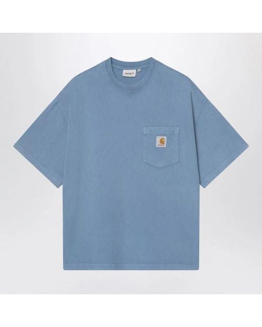 Carhartt Blue Hudson Pocket T-Shirt for men