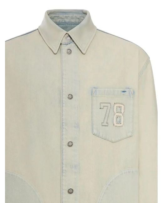 Golden Goose Deluxe Brand Natural "Journey M's" Denim Work Jacket Peter Bleach Laguna Wash for men