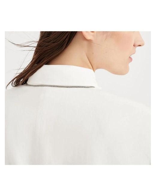 Brunello Cucinelli White Suit Type Belt Jacket