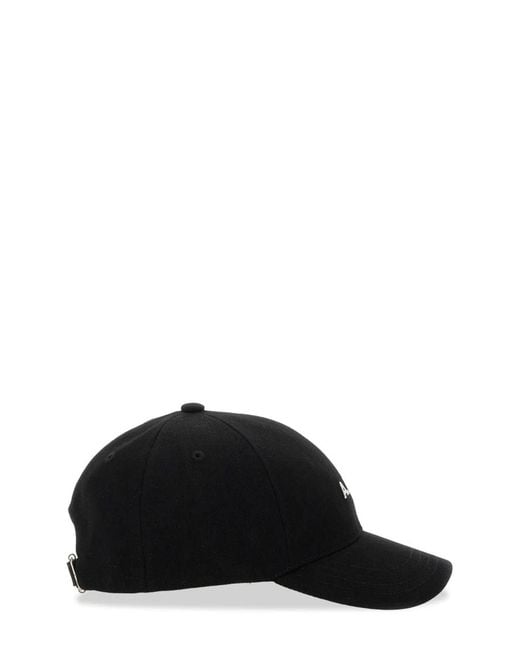A.P.C. Black Cappello Da Baseball Charlie for men