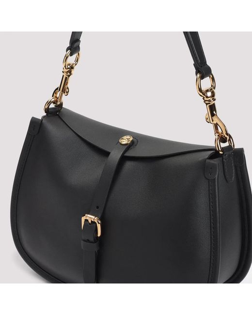 Etro Black Leather Crossbody Bags