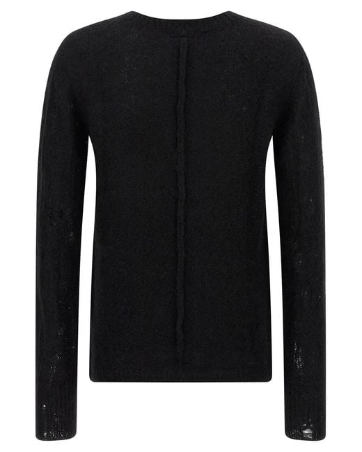 Thom Krom Black Alpaca Wool Sweater for men
