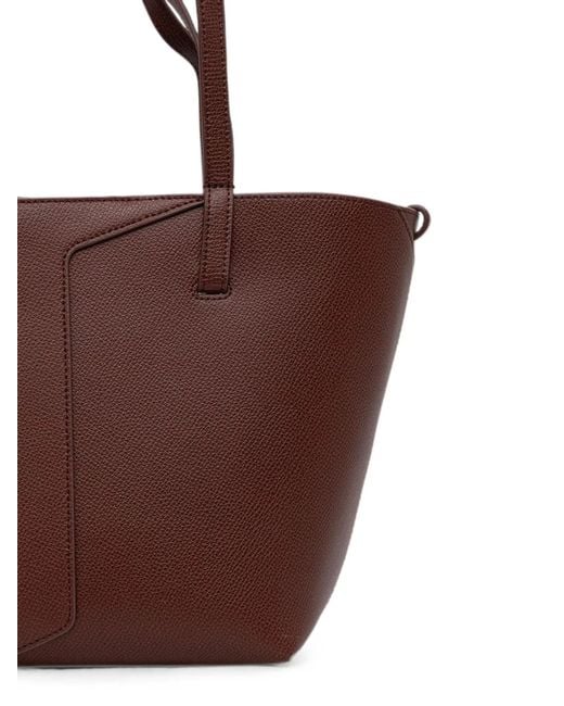 Emporio Armani Brown Small Leather Tote Bag