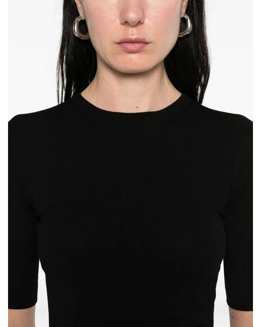 Max Mara Black Mxsottano Viscosa Poli Top