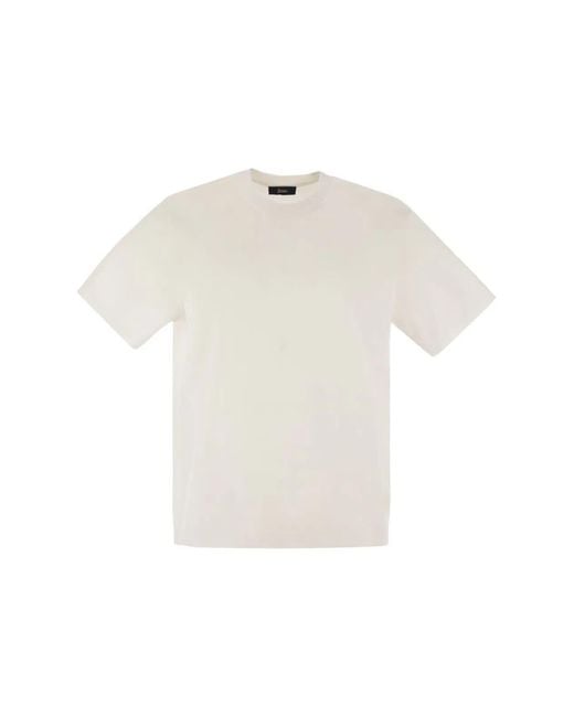 Herno White Cotton Jersey T-Shirt for men