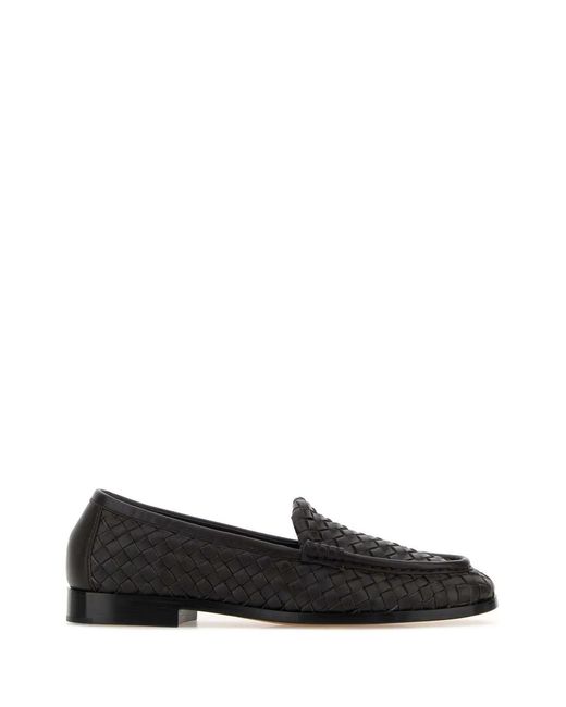 Bottega Veneta Black Loafer Intreccio
