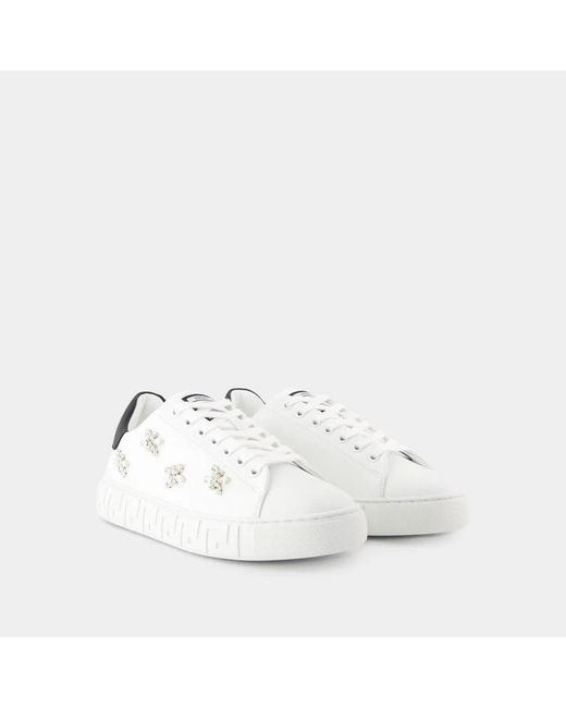 Versace White La Greca Sneakers