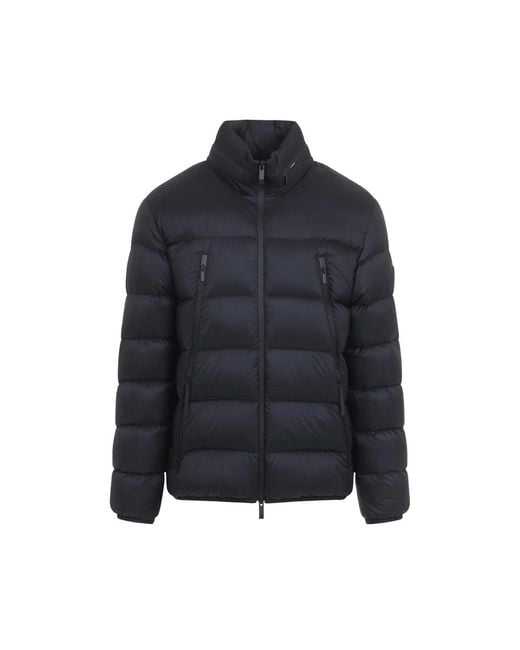 Moncler Blue Polyamide Dalalven Short Down Jacket for men