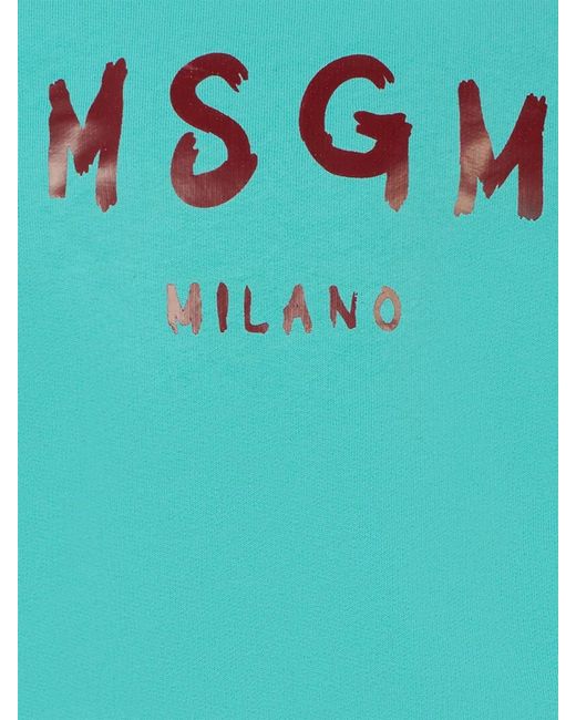 MSGM Blue Jersey With Logo