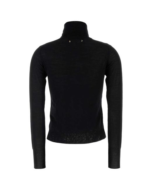 Golden Goose Deluxe Brand Black Worn Effect Wool Sweater