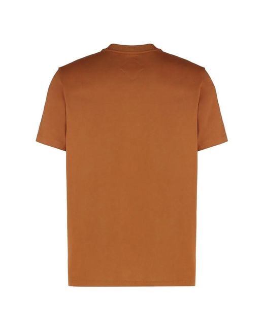 MCM Brown Cotton Crew-Neck T-Shirt for men